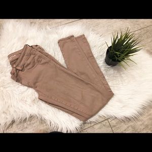 Pink Skinny Ankle Jeans